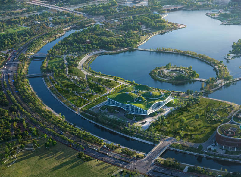 Научный павильон "Волновой куб" в городе Шанхай, Китай