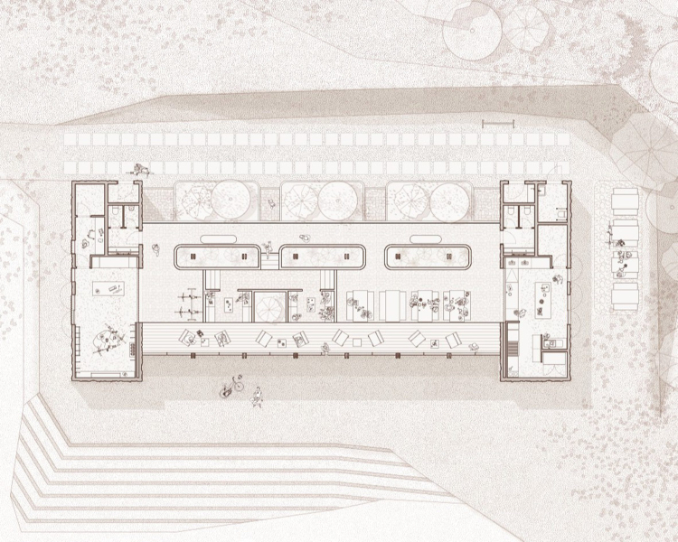 Urlo Studio встраивает велопарковку в склон холма в Эквадоре